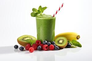 AI generated Kiwi green smoothie photo