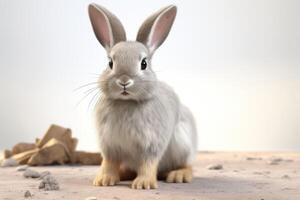 AI generated rabbit illustration clipart photo