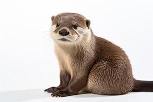 AI generated Cute otter clipart photo