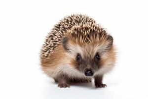 AI generated hedgehog  isolated on white background photo