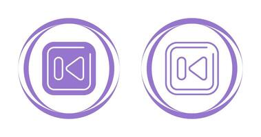Previous Track Square Vector Icon