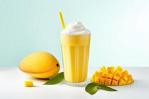 AI generated Mango milkshake clipart photo