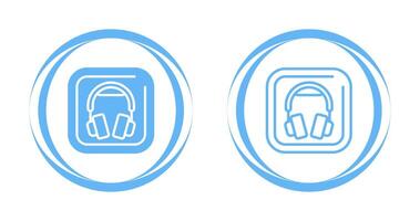 Headphones Square Vector Icon