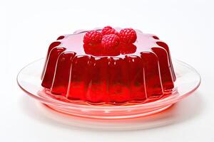 AI generated Jelly dish isolated on white background photo
