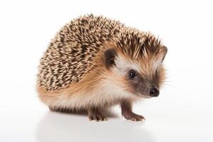 AI generated hedgehog  isolated on white background photo