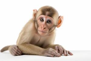 AI generated macaque monkey clipart photo