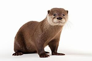 AI generated Cute otter clipart photo