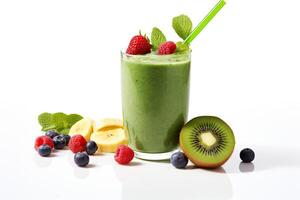 AI generated Kiwi green smoothie photo