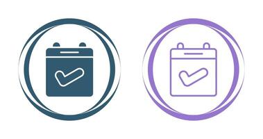 Calendar Check Vector Icon