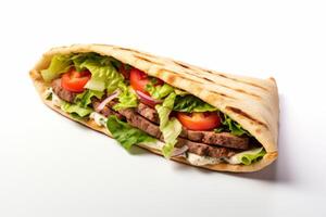 AI generated pita sandwich clipart photo