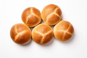 AI generated bun bread closeup photo