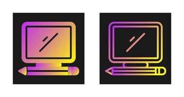 icono de vector de computadora de escritorio