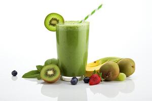 AI generated Kiwi green smoothie photo