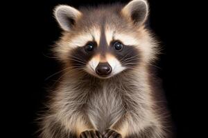 AI generated raccoon illustration clipart photo