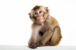 AI generated macaque monkey clipart photo