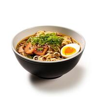 AI generated Ramen soup closeup photo