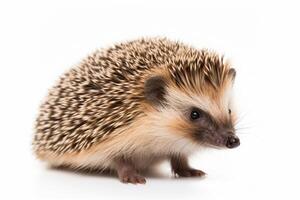 AI generated hedgehog  isolated on white background photo