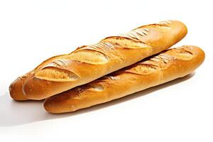 AI generated French bread close up photo