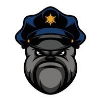 Bulldog Police Design vector