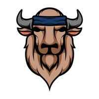 Buffalo Headband Mascot vector