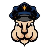 Rabbit Police Design vector