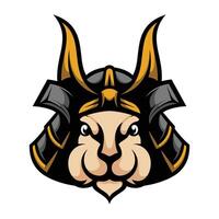 Rabbit Samurai Design vector
