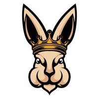 Rabbit King Design vector