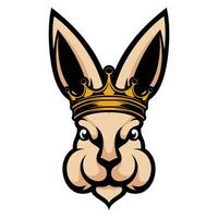 Rabbit King Design vector