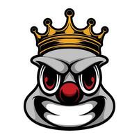 Clown King Mascot Design vector