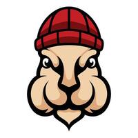Rabbit Beanie Hat vector