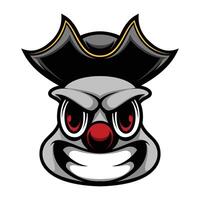 Clown Pirates Mascot Design vector