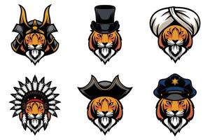 Tiger Mascot Bundle vector