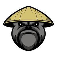 Bulldog Farmerhat Design vector
