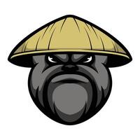 Bulldog Farmerhat Design vector