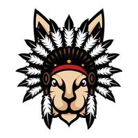 Rabbit Apache Mascot vector