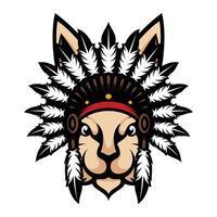 Rabbit Apache Mascot vector