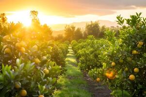 AI generated Citrus Bounty A Vibrant Harvest of Beauty photo