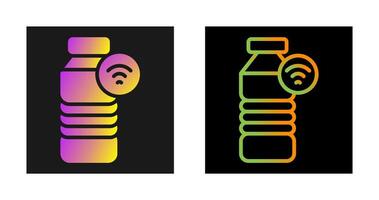 Fitness Smart Water Bottle Vector Icon