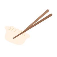 Japanese Restaurant Sushi Gyoza Chopsticks vector