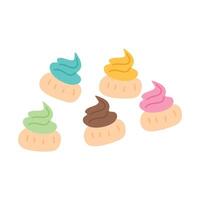 Kue Gem rose or Belly button iced gem biscuits vector