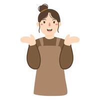 service minded woman employee illustration vector