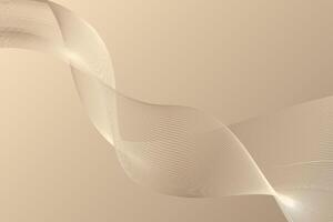 Abstract background of a vector illustration with twisted golden lines and a smooth, luxurious net effect