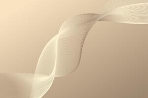 Abstract vector background with a luxury golden wave, smooth and curved with a shiny grid-like glow