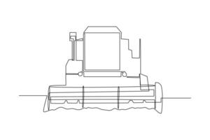 One continuous line drawing of Farmer activity. Agricultural concept. Doodle vector illustration in simple linear style.