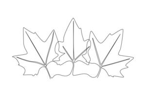 Continuous one line drawing Four seasons concept. Doodle vector illustration.