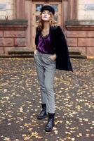 Lady wearing stylish clothes photo