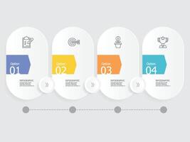 horizontal steps timeline infographic element vector