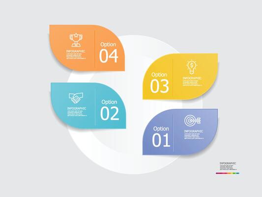 abstract steps timeline infographic element report background with business line icon 4 steps