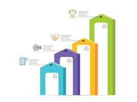 resumen pasos crecimiento infografía antecedentes vector