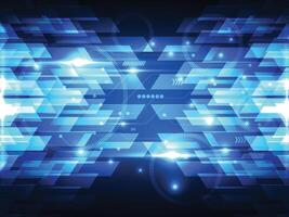 abstract blue power cyber digital technology futuristic background vector